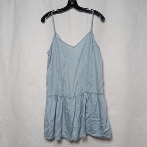 American Eagle Women's Chambray Shirt Size M Light Blue Spaghetti Straps